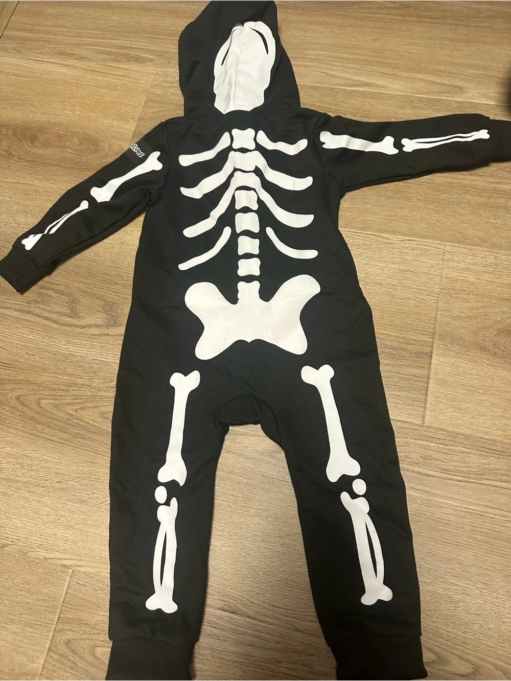 Tipsy Elves Baby Black Skeleton Hooded Costume Onesie